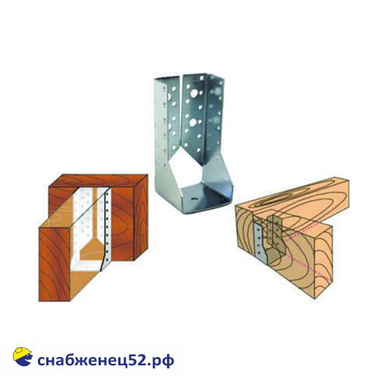 Опора бруса закрытая (шир. 75мм) (150*76*2мм) оцинк.