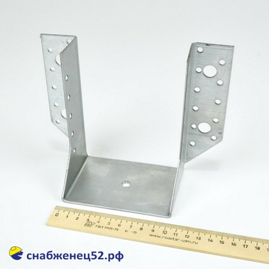 Опора бруса раскрытая (шир. 100мм) (140*76*2мм) оцинк.