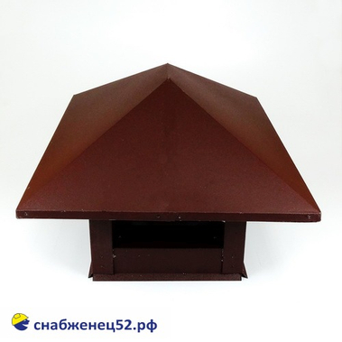 Дымник на трубу 0,85м 0,5 RAL 8017