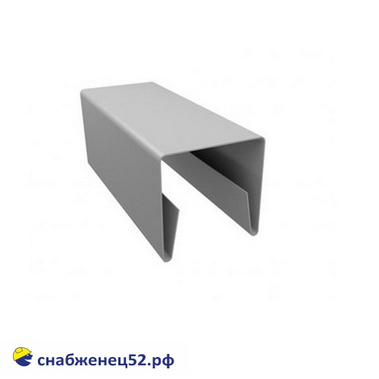 Планка П-образная заборная 20мм (2м), оцинкованная