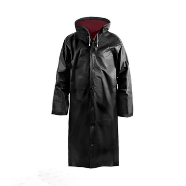 Дождевик ПВХ особопрочный на кнопках (черный), 150мкм