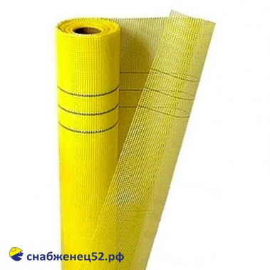 Сетка стеклоткан. ФАСАДНАЯ 5*5мм (1*20м), Nanoflex (ЖЕЛТАЯ), 145г/м2