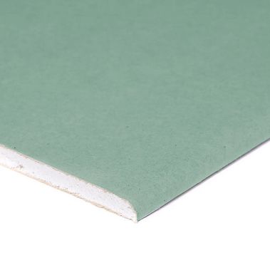 Плита гипсовая ВЛАГОСТОЙКАЯ Кнауф 12,5мм (1,2*2,5м) (ГСП-Н2) зел.кар