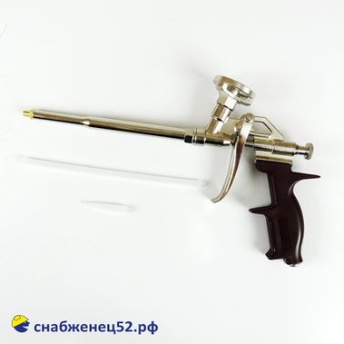 Пистолет для монт. пены Biber Мастер, разбор.(корич.руч.), в коробке