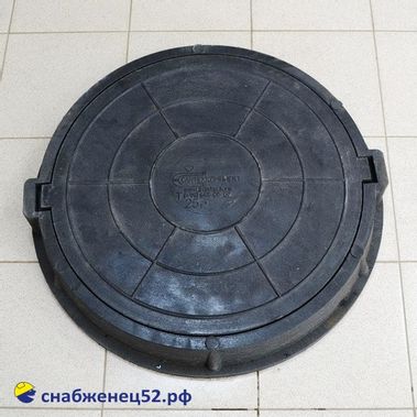 Люк полимерпесчаный тип Т (С250) (тяжелый), 25т. черный