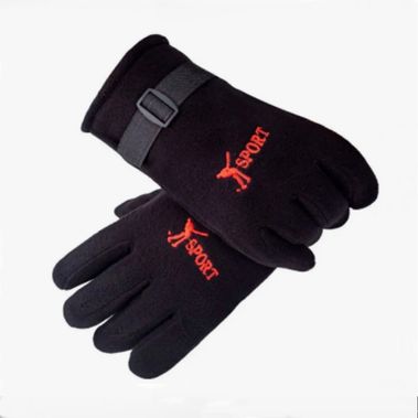 Перчатки утепленные флисовые черные