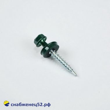 Саморез кровельный RAL 6005 зелёный (дерево) 4,8*35 Daxmer