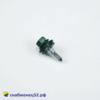 Саморез кровельный RAL 6005 зелёный (металл) 5,5*19 Daxmer