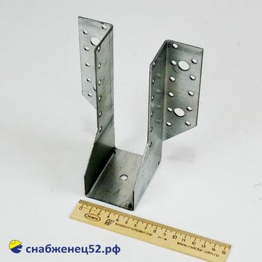 Опора бруса раскрытая (шир. 50мм) (165*76*2мм) оцинк.