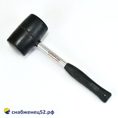 Киянка резиновая 80мм с фиберглассовой ручкой (черная), 900гр.