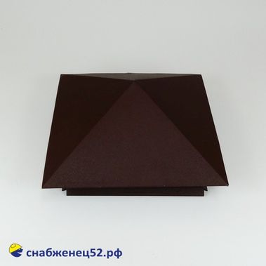 Колпак на столб 390*390 RAL 8017 (шоколад-кор)