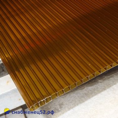 Поликарбонат  8мм коричневый (2,1*12м), 1п.м.