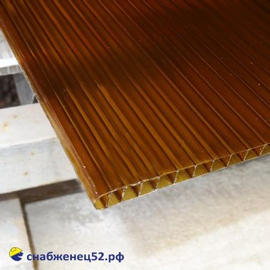 Поликарбонат  8мм коричневый (2,1*12м), 1п.м.