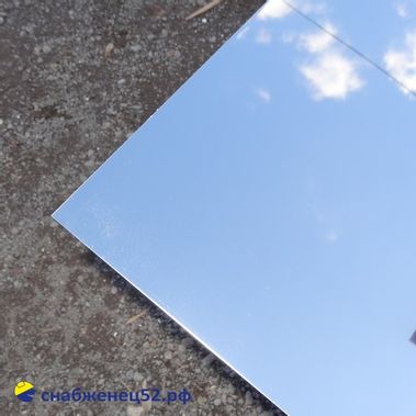 Лист нержавеющий (AISI 430) 0,5мм (1*2м) (1п.м.), зеркало