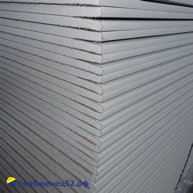 Плита гипсовая Даногипс 12,5мм (1,2*2,5м) (ПГО), серый картон