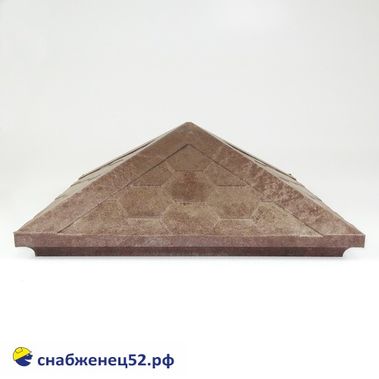 Колпак на столб полимерпесчаный 440*440*160мм (коричневый)