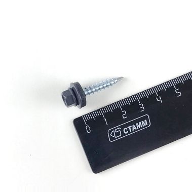 Саморез кровельный RAL 7024 мокрый асфальт (дерево) 4,8*29 Daxmer