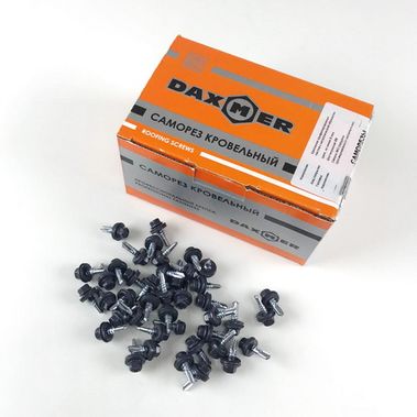 Саморез кровельный RAL 7024 мокрый асфальт (металл) 5,5*19 Daxmer