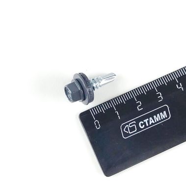 Саморез кровельный RAL 7024 мокрый асфальт (металл) 5,5*19 Daxmer