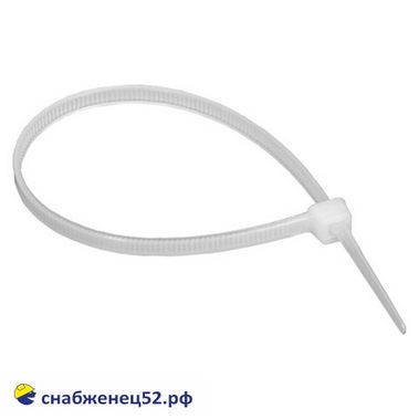 Хомуты-стяжки нейлон. белые 4,5*350 (100шт)