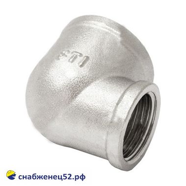 Угольник никелир. переходной 1 х 1/2 (внутренняя резьба)