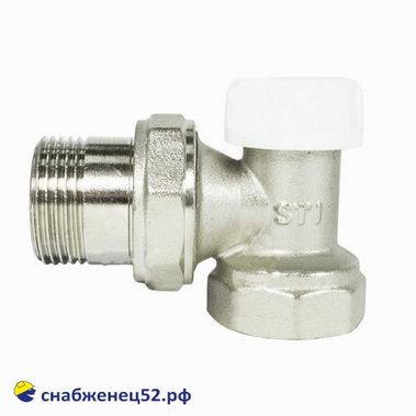Клапан запорный угловой STI  1/2