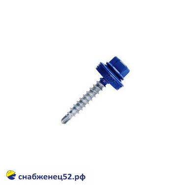 Саморез кровельный RAL 5005 синий (дерево) 4,8*28