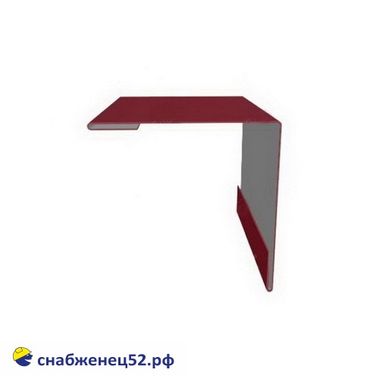 Угол внешний 50*50мм (2,8м) RAL 3005 (красный) PE с пленкой