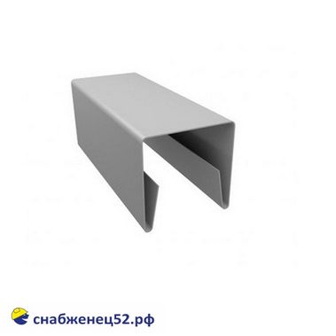 Планка П-образная заборная 20мм (2м), оцинкованная