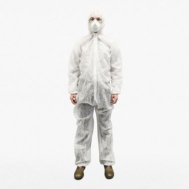 Комбинезон (нетканный одноразовый) БЕЛЫЙ р.56-58