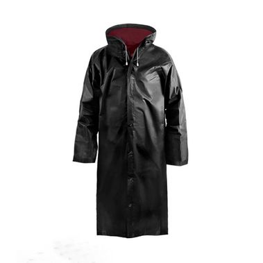 Дождевик ПВХ особопрочный на кнопках (черный), 150мкм