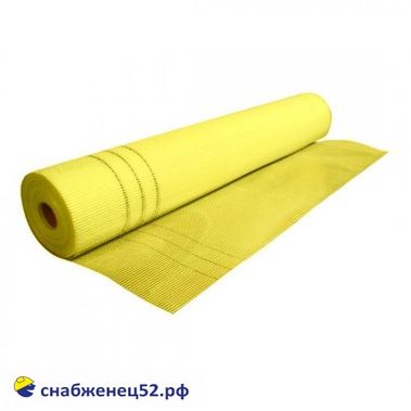Сетка стеклоткан. ФАСАДНАЯ 5*5мм (1*50м), Nanoflex (ЖЕЛТАЯ), 145г/м2