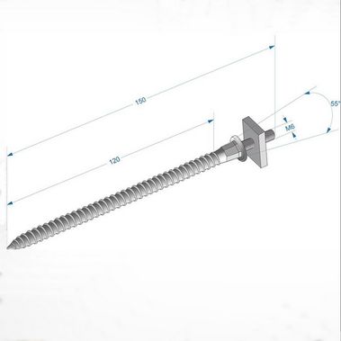 Водосток  пластик. Docke Шпилька специальная с гайкой