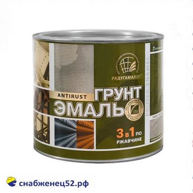 Грунт-эмаль по рж. 3в1 Радуга черная (1,9кг)