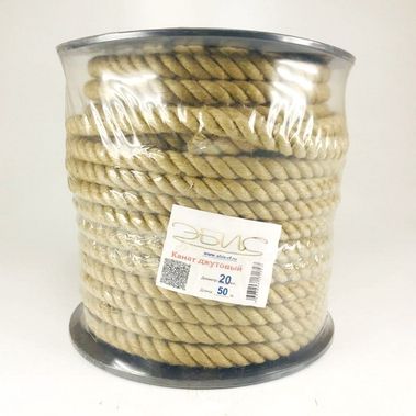 Канат джутовый 20 мм (на катушке 50м), метр