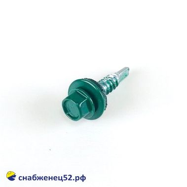 Саморез кровельный RAL 6005 зелёный (металл) 5,5*25 Daxmer