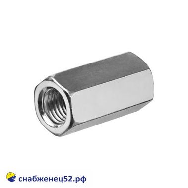 Гайка соединительная оцинк. М10 (удлиненная)