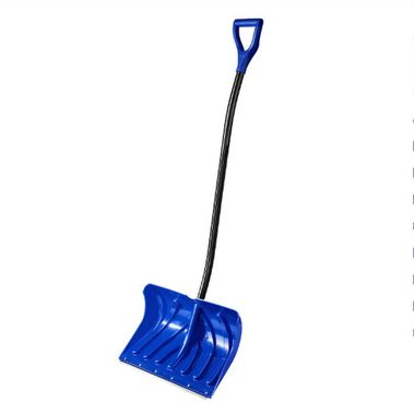 Лопата снеговая с черенком ЗУБР Сибирь 500мм, пластик (синяя)