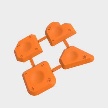 Шпатели набор для формирования швов (4 шт) Decor