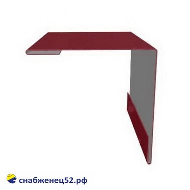 Угол внешний 110*110мм (2м) RAL 3005 (красный) PE с пленкой