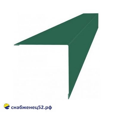 Угол внешний 110*110мм (2м) RAL 6005 (зеленый) PE с пленкой