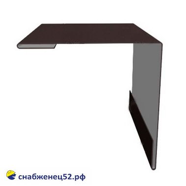 Угол внешний 110*110мм (2м) RAL 8017 (шоколад) PE с пленкой