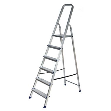 Стремянка алюминиевая, 6 ступеней Ремоколор