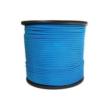 Веревка полипропилен. плетеная 8мм СИНЯЯ, (на катушке 200м), метр